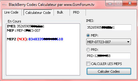 calculateur de code mep2 blackberry